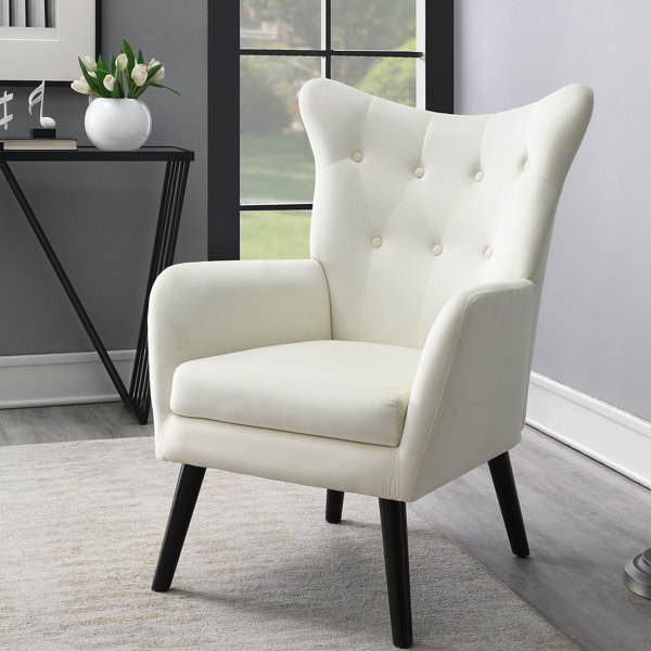 Overstuffed wingback online chair